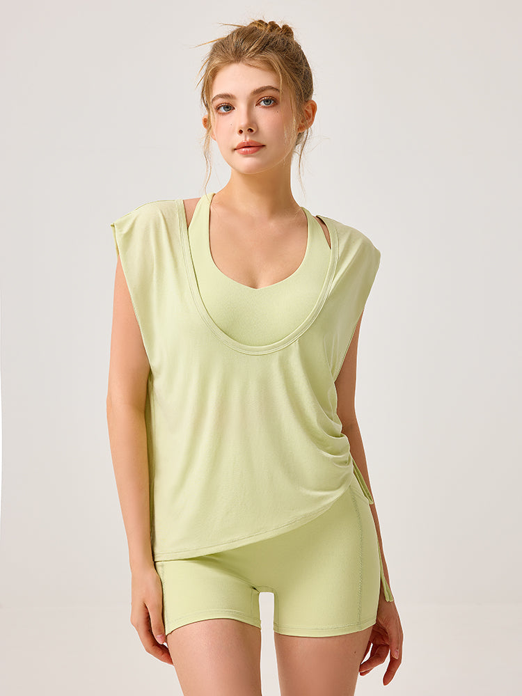 2WAY 吸湿速乾 ノースリーブ タンクトップ