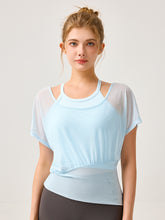 吸湿速乾 スポーツブラ+半袖メッシュTシャツセット