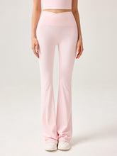 ハイウェスト リブ フレアレギンス