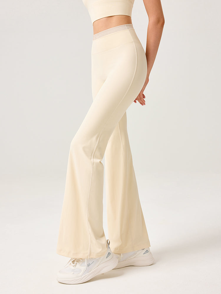 美脚 ロング丈 フレアレギンス