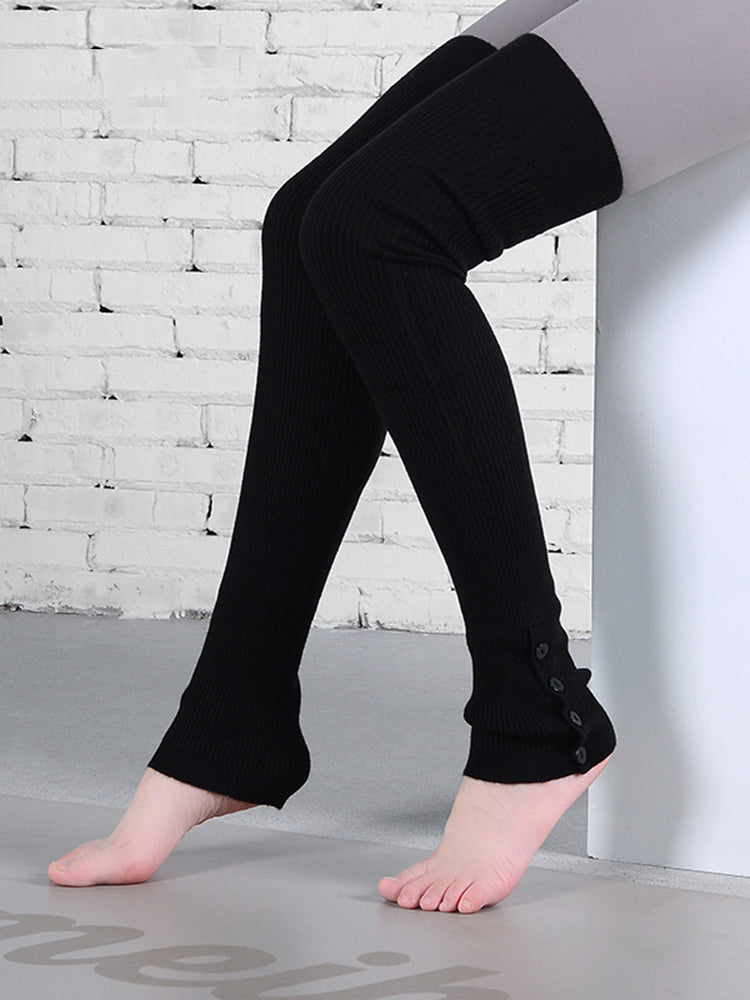 ヨガソックス リブニットレッグウォーマー ダンス バレエ ピラティス 靴下