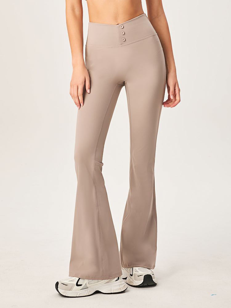 ハイウェスト フレアレギンス