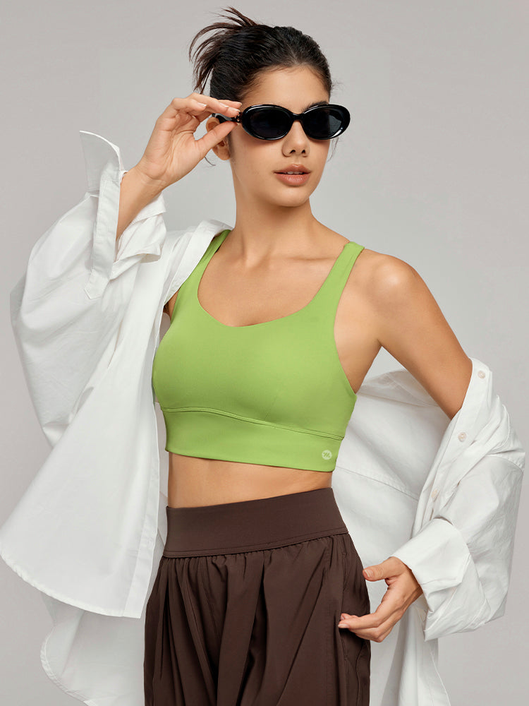 ウィーブバック 背中見せ スポーツブラ