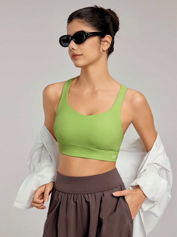 ウィーブバック 背中見せ スポーツブラ