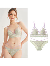 LIKEWILLOW 【エアリー】配色ブラジャー&ショーツ