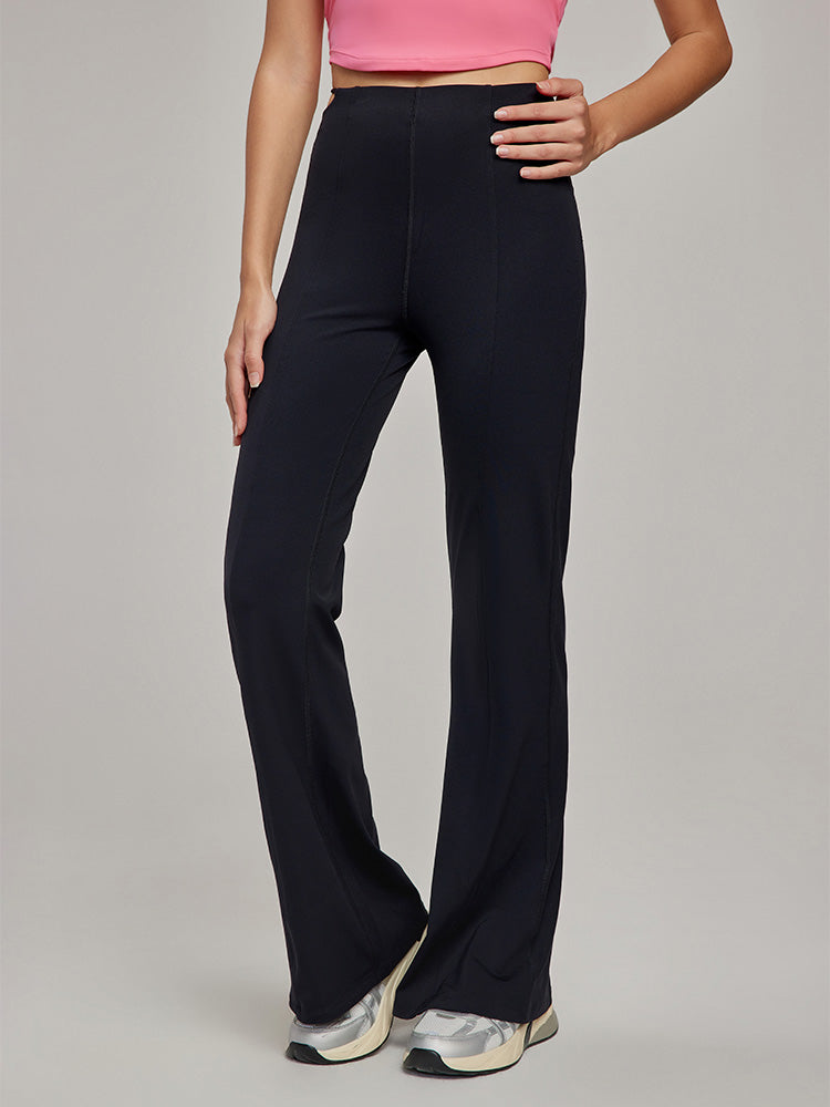 不規則カット ハイウェスト 接触冷感 フレアレギンス 日焼け止め