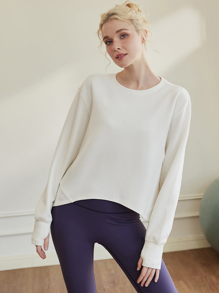 オーバーサイズ クルーネックスウェットシャツ