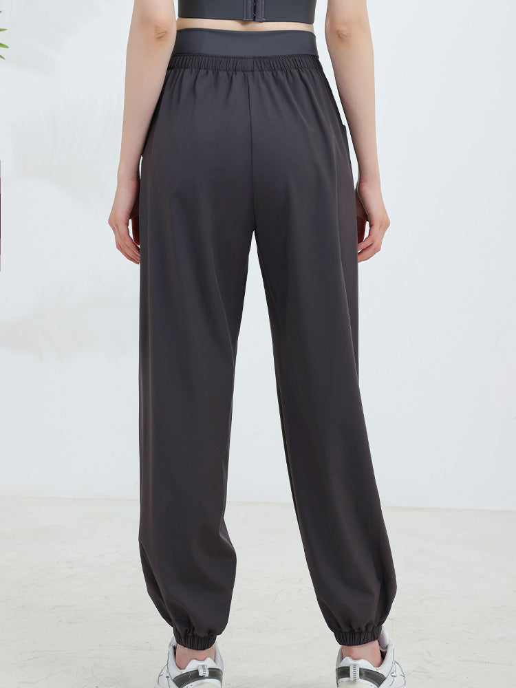 サイドポケット付き ハイウエスト ジョガーパンツ