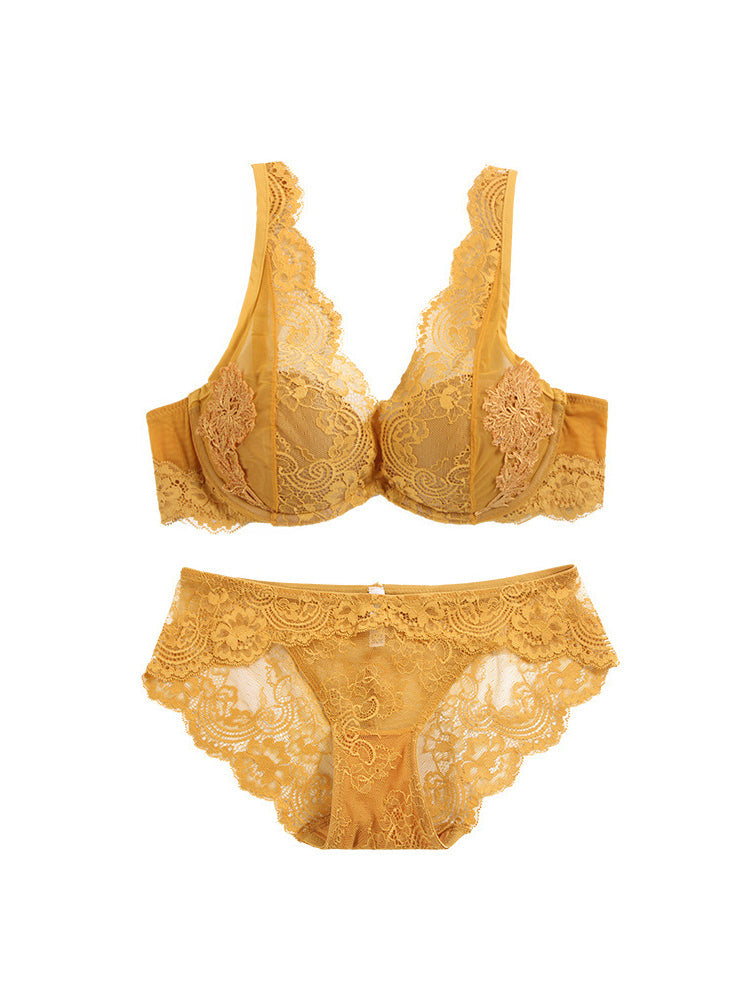 LIKEWILLOW 肩までレースブラ&ショーツ