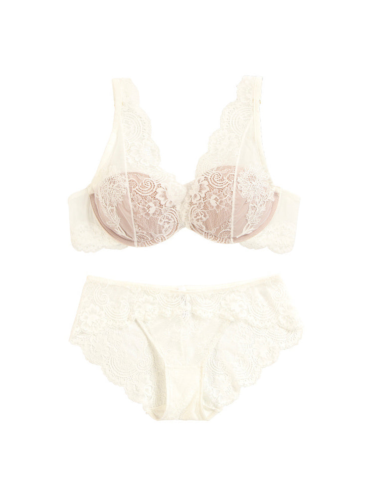 LIKEWILLOW 肩までレースブラ&ショーツ