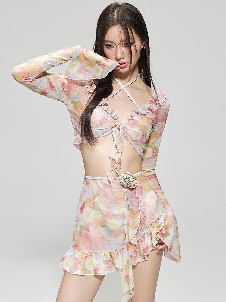 LIKEWILLOW オシャレワイヤー付きビキニ4点セット