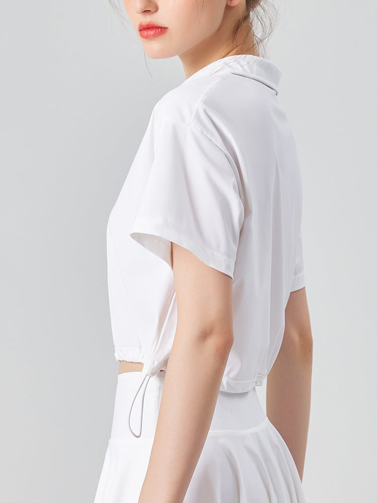 Vネック 半袖 日焼け止め Tシャツ