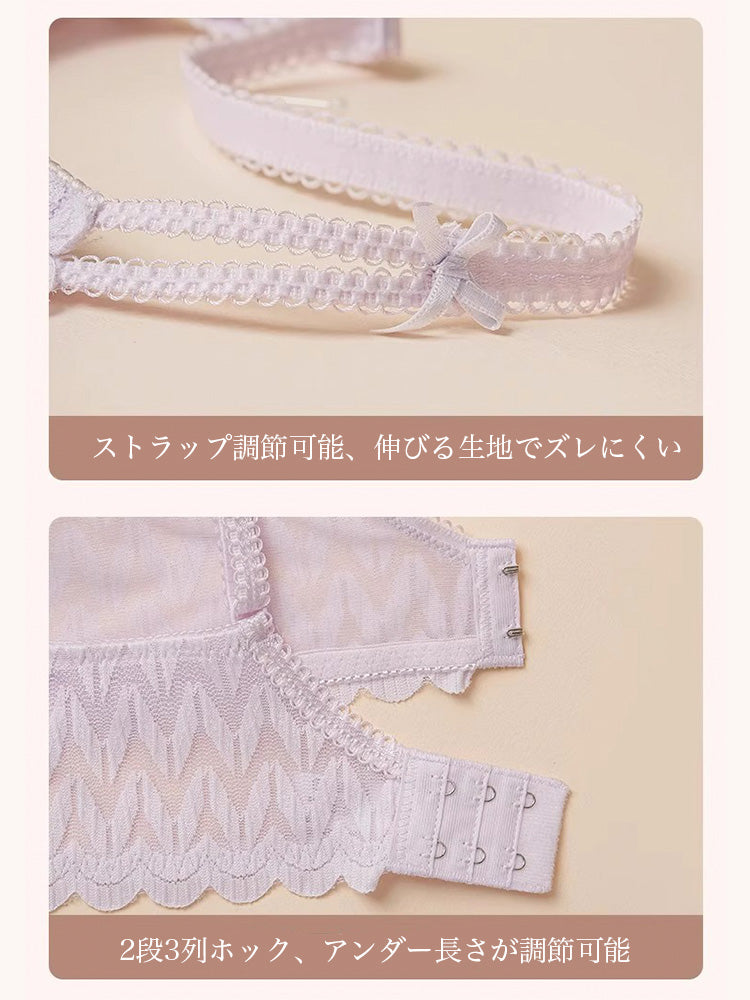 LIKEWILLOW ソフトワイヤー 総レースブラ&ショーツ