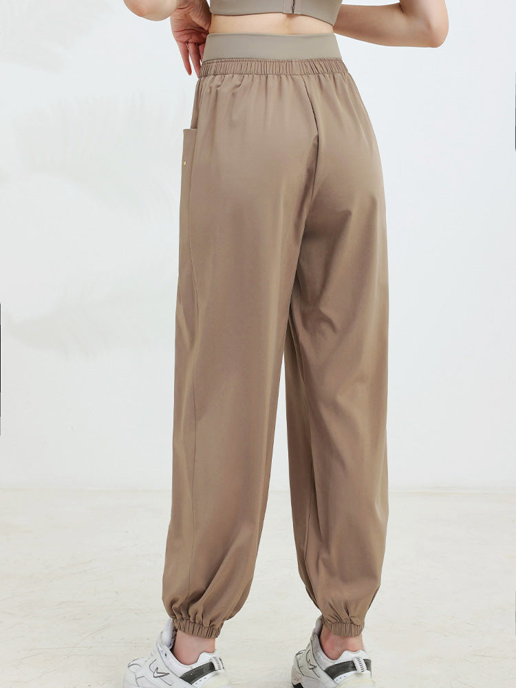 サイドポケット付き ハイウエスト ジョガーパンツ