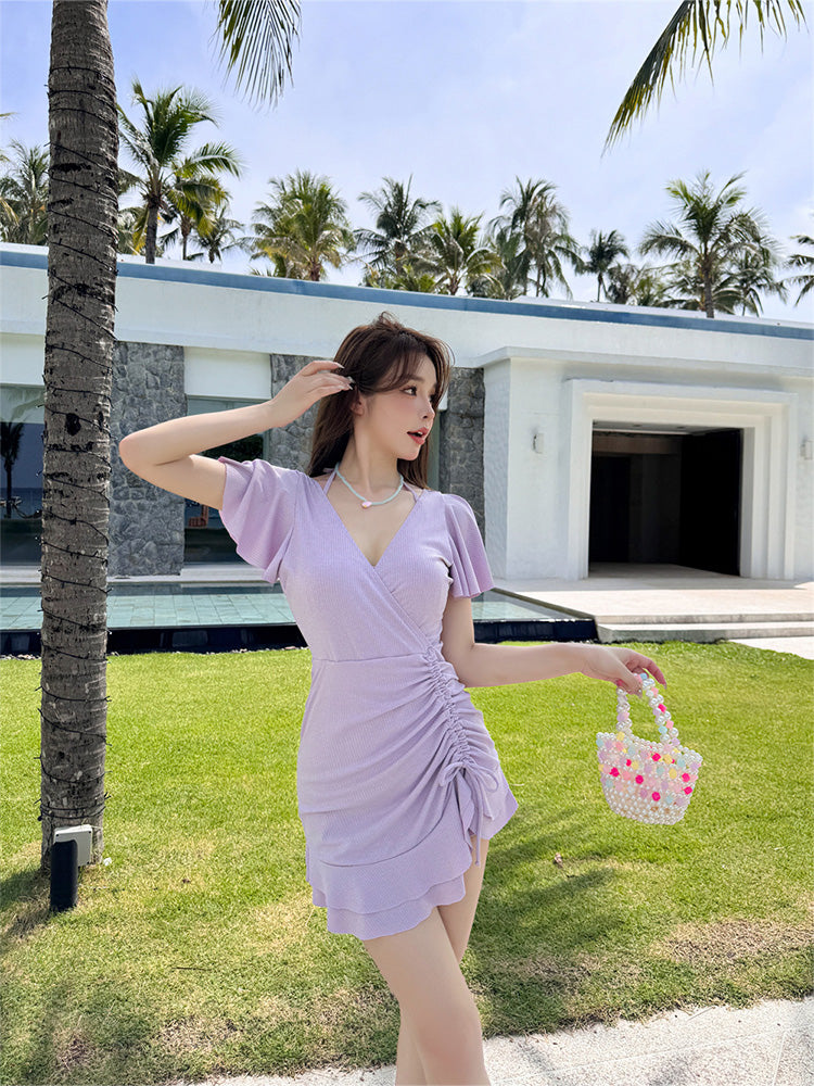 LIKEWILLOW キラキラ フリル ワンピース水着