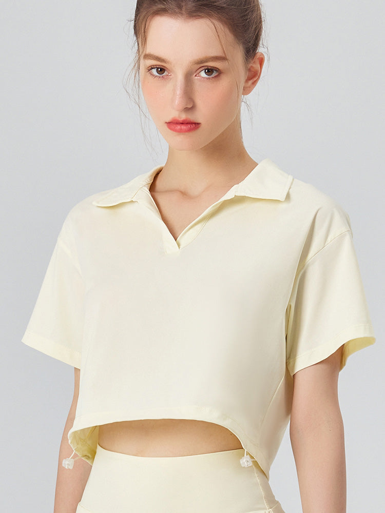 Vネック 半袖 日焼け止め Tシャツ