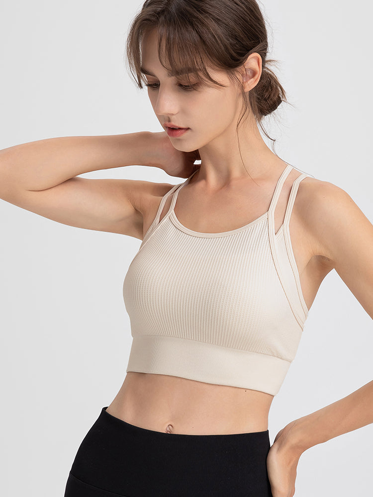 フェイクレイヤード 美背 ブラトップ