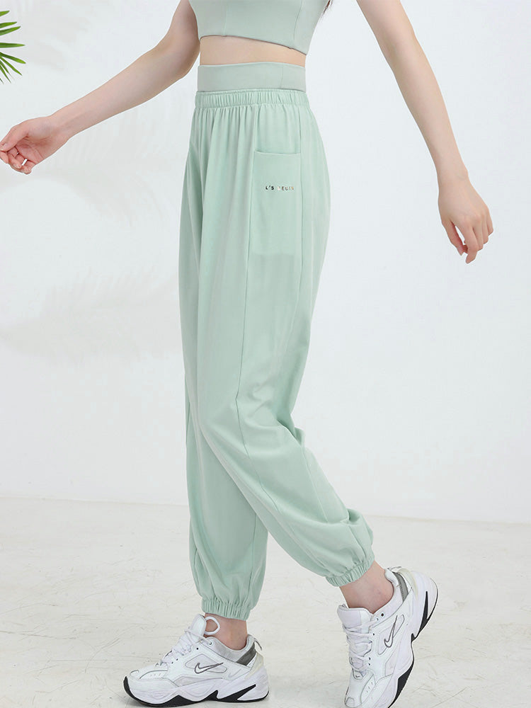 サイドポケット付き ハイウエスト ジョガーパンツ