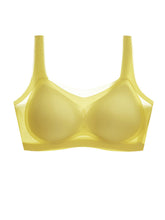 肩紐幅広い 半固定 薄手接触冷感 ノンワイヤー 無縫製ブラ