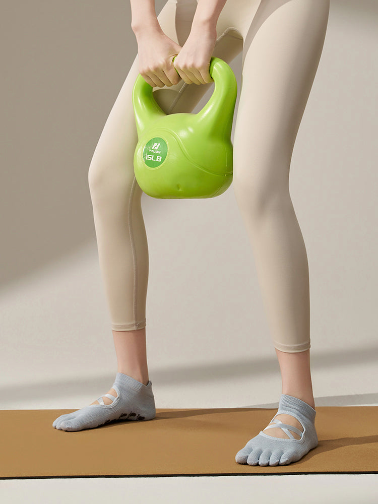 滑り止め付き 5本指ヨガソックス 甲あき 通気