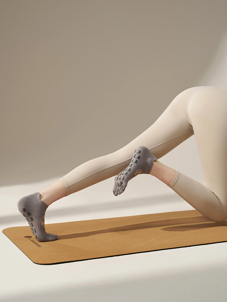 滑り止め付き 5本指ヨガソックス 甲あき 通気