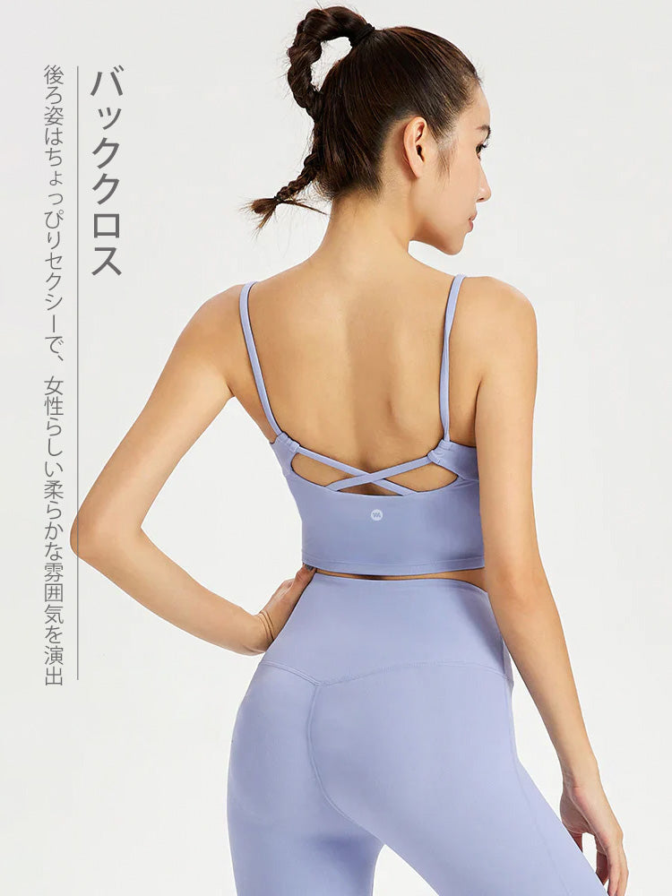 ブラキャミソール クロスバック トップス