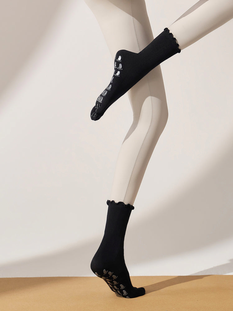 フリル 滑り止める付き クルーソックス