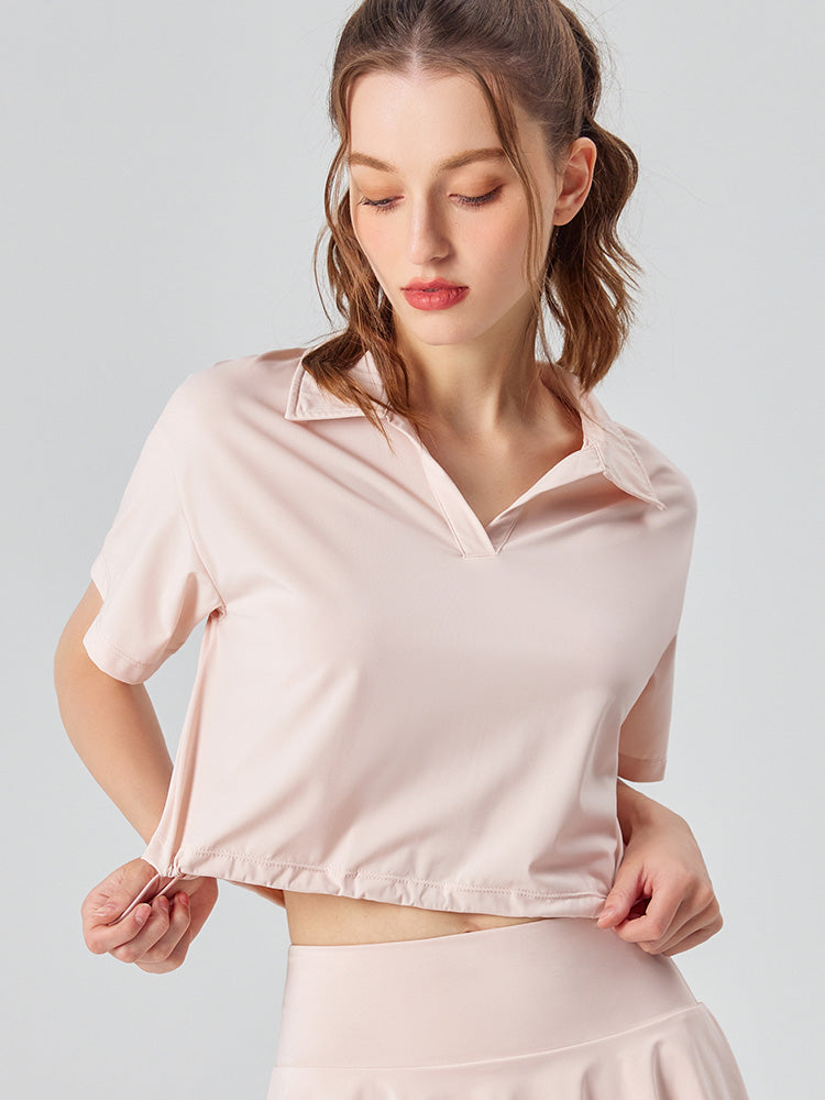 Vネック 半袖 日焼け止め Tシャツ