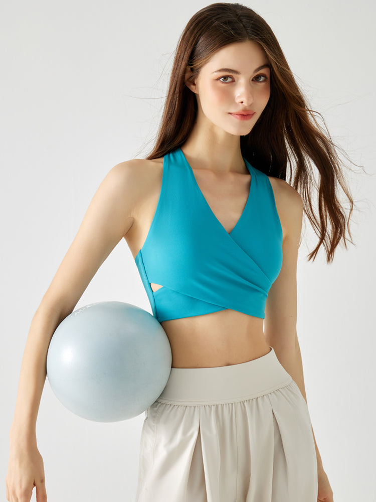 背中見せ Vネック ホルターネック ブラトップ