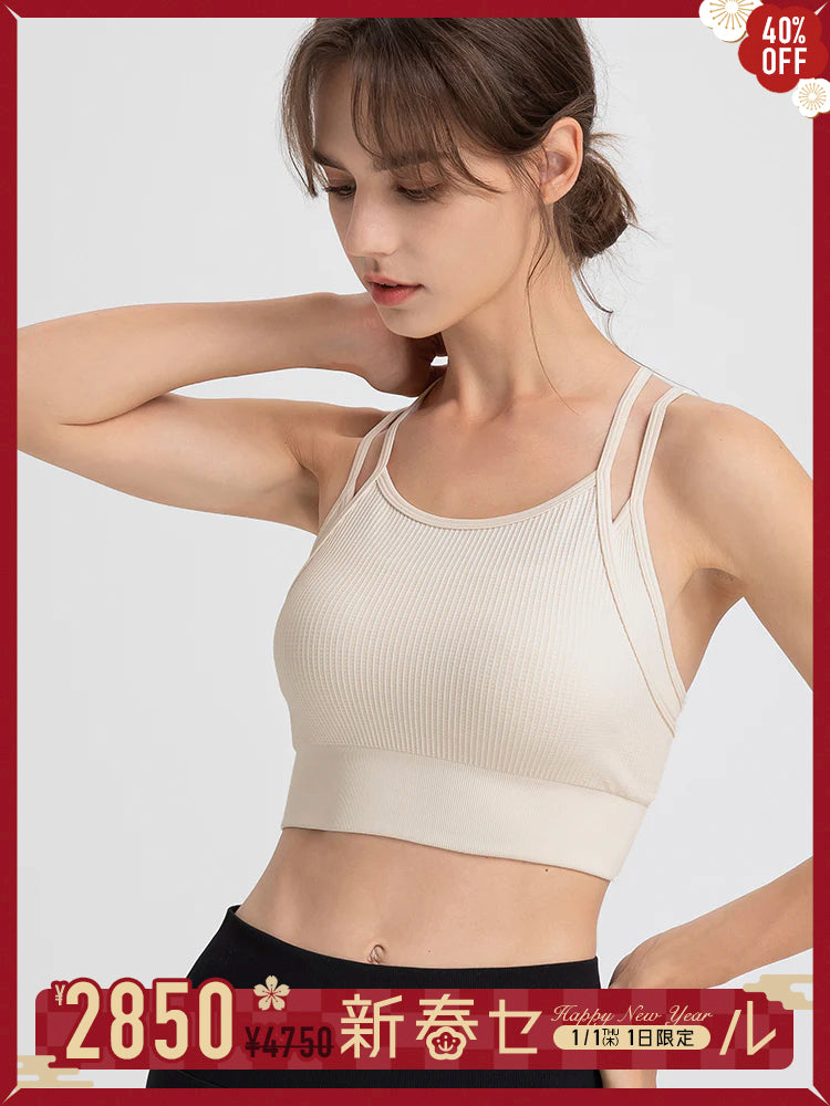 yomoページ　一口分 フェイクレイヤード 美背 ブラトップ