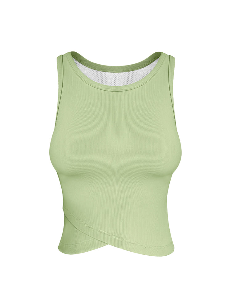 パッド付きタンクトップ フロント交差