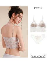 LIKEWILLOW 花柄レースノンワイヤーブラセット