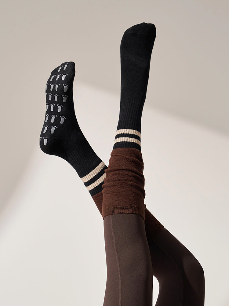 滑り止める付き ピラティス靴下 ハイソックス