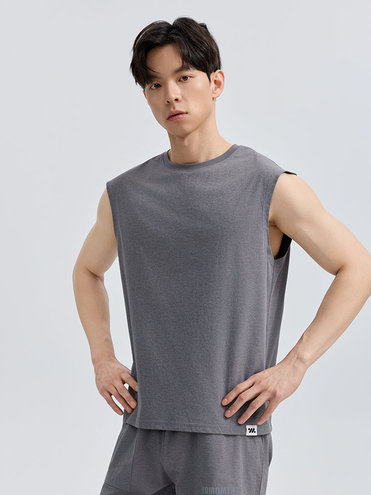 メンズ 吸汗速乾 マッスルフィット ノースリーブ