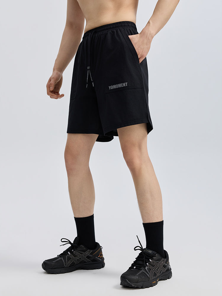 メンズ 4分丈 ポケット付き ショートパンツ