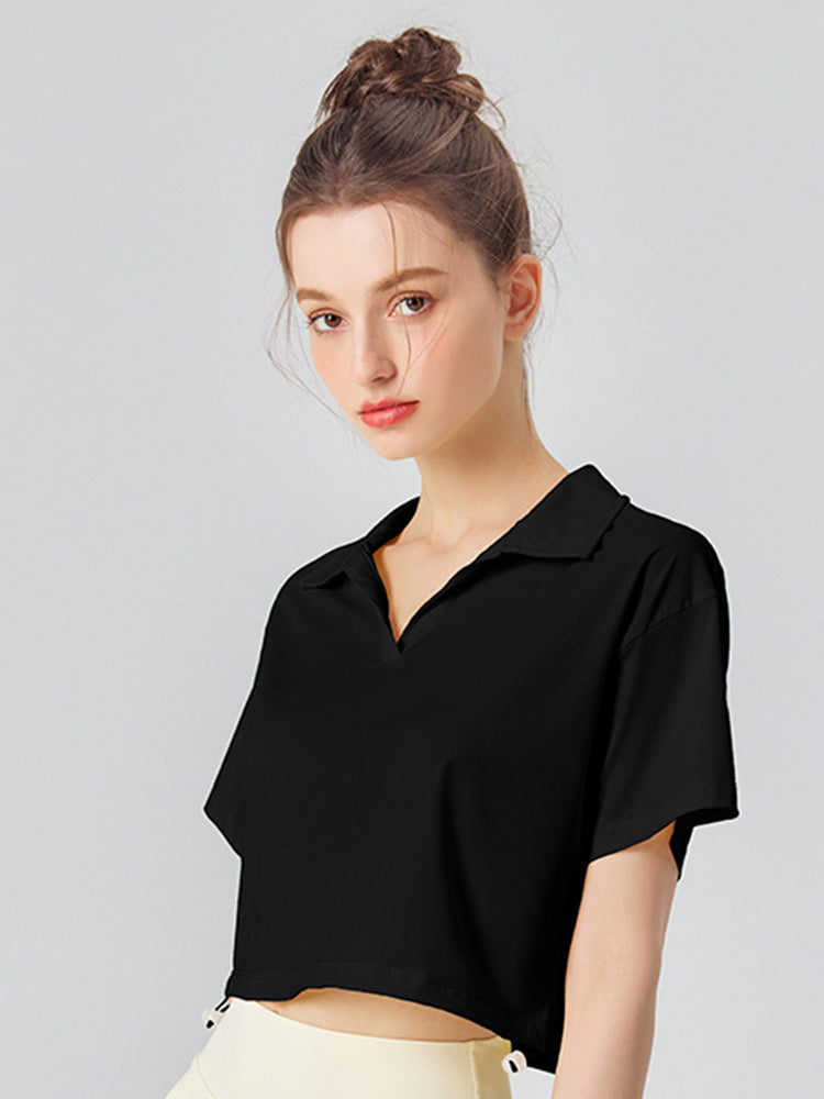 Vネック 半袖 日焼け止め Tシャツ