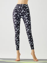 小花柄 ハイウェスト シームレス レギンス