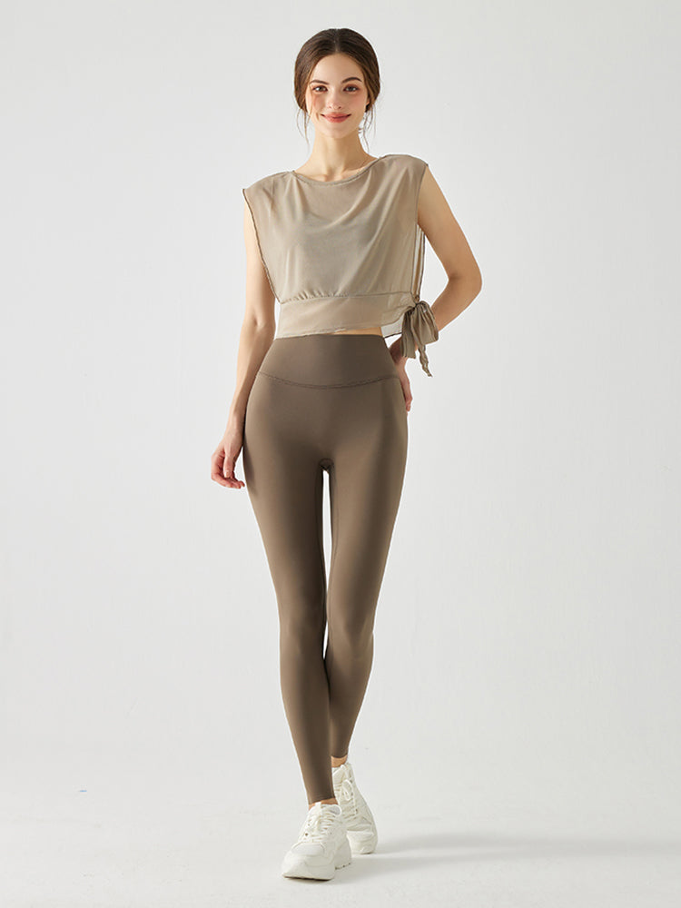 サイドスリットオーガンジ+スポーツブラ セット