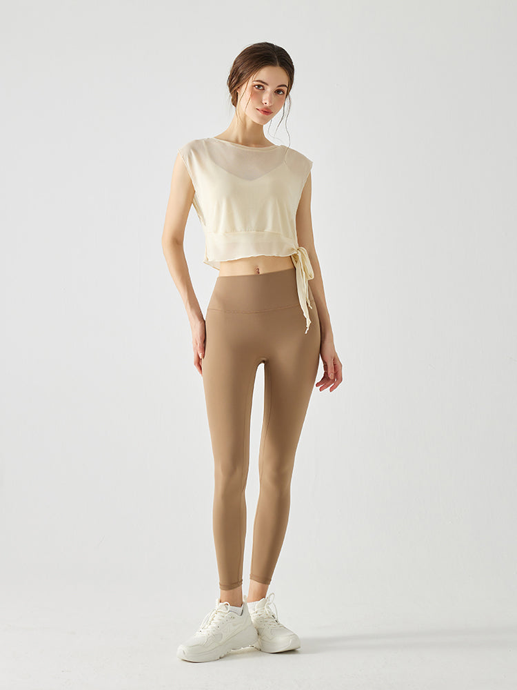 サイドスリットオーガンジ+スポーツブラ セット