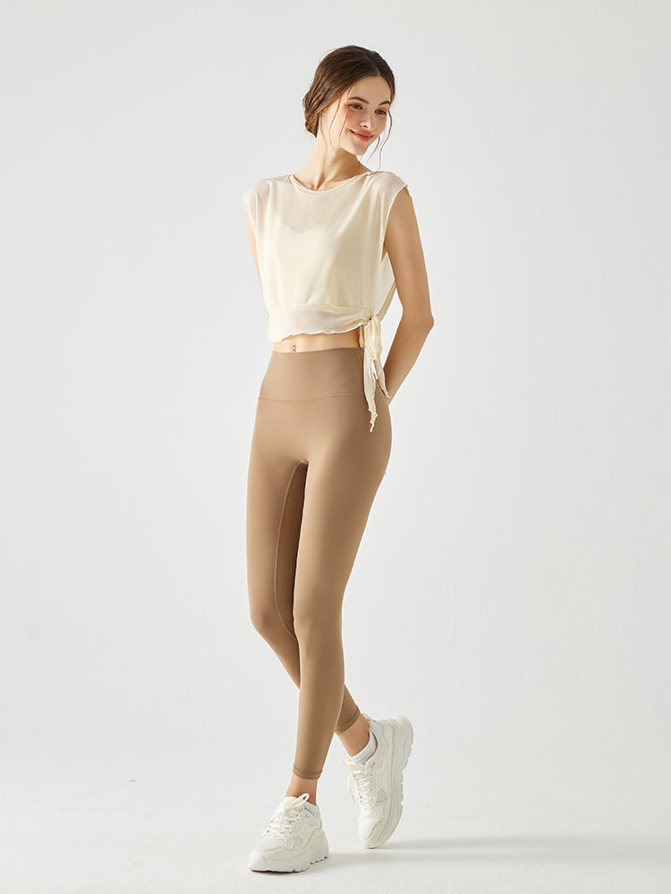 サイドスリットオーガンジ+スポーツブラ セット