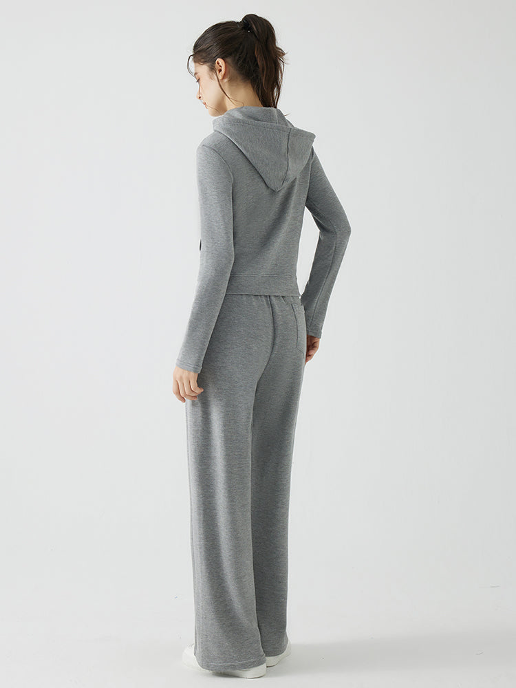 秋冬 ゆったり フード付き 斜めジップパーカ