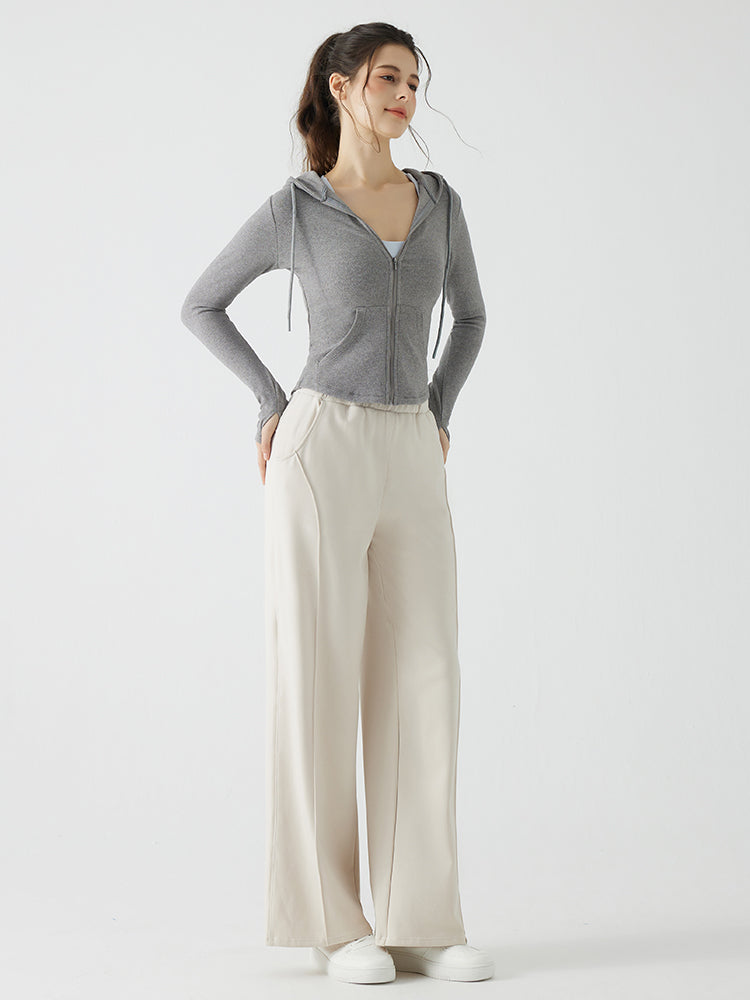 冬用 保温 ゆったり ワイドパンツ 裏起毛