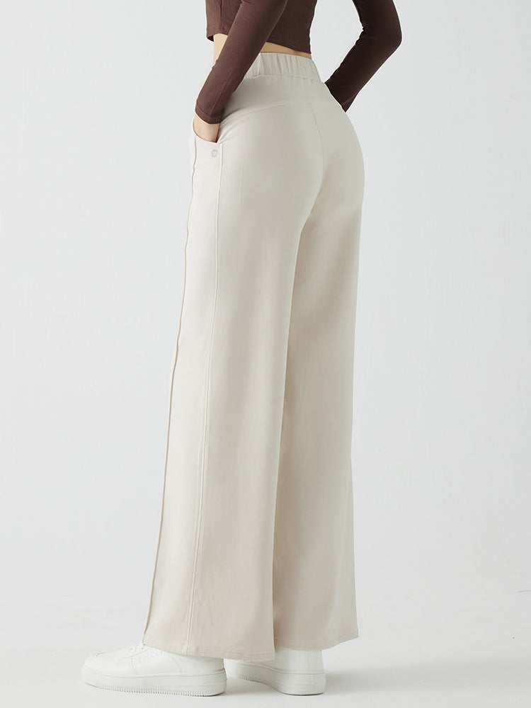 冬用 保温 ゆったり ワイドパンツ 裏起毛