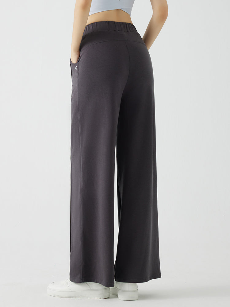 冬用 保温 ゆったり ワイドパンツ 裏起毛