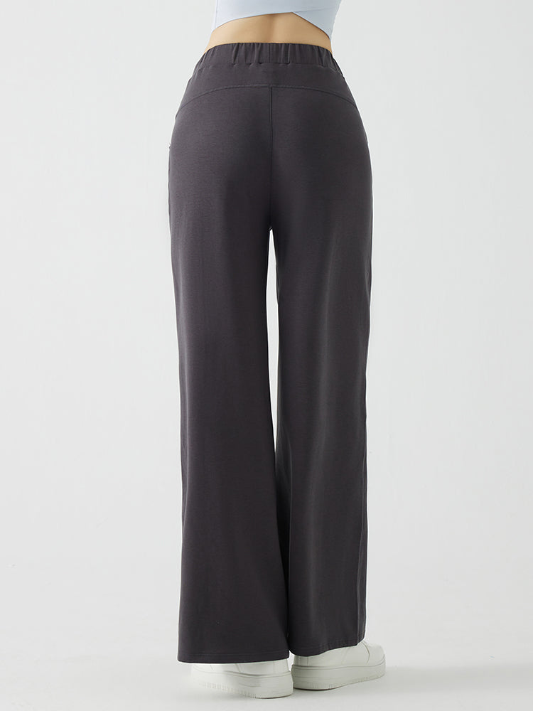 冬用 保温 ゆったり ワイドパンツ 裏起毛