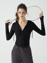 秋冬 スリムフィット フード付き パーカ