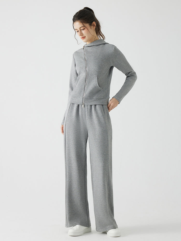 ソフトタッチ スウェットワイドパンツ