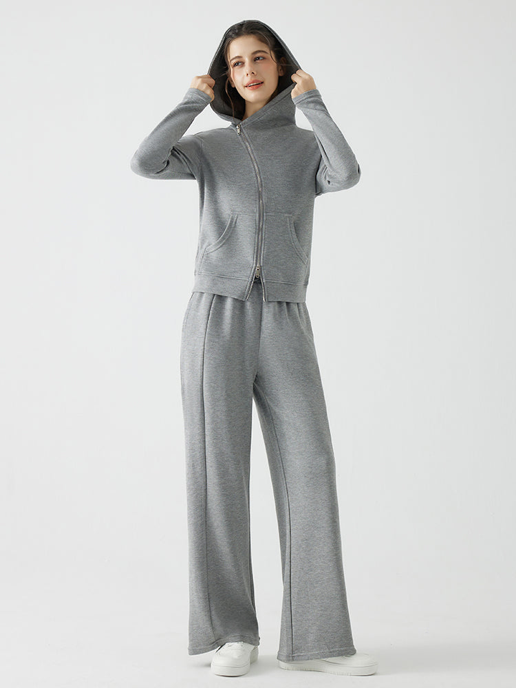 ソフトタッチ スウェットワイドパンツ