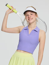 Vネック  ノースリーブ  パッド付き  ブラトップ