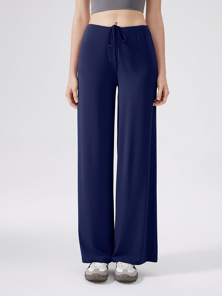 接触冷感 抗菌素材 薄手 ゆったり ワイトパンツ